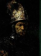 REMBRANDT Harmenszoon van Rijn Man in a Golden helmet, Berlin Sweden oil painting artist
